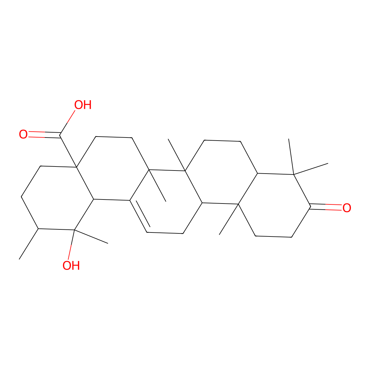 Pomonic acid molecular structure, CAS 13849-90-6