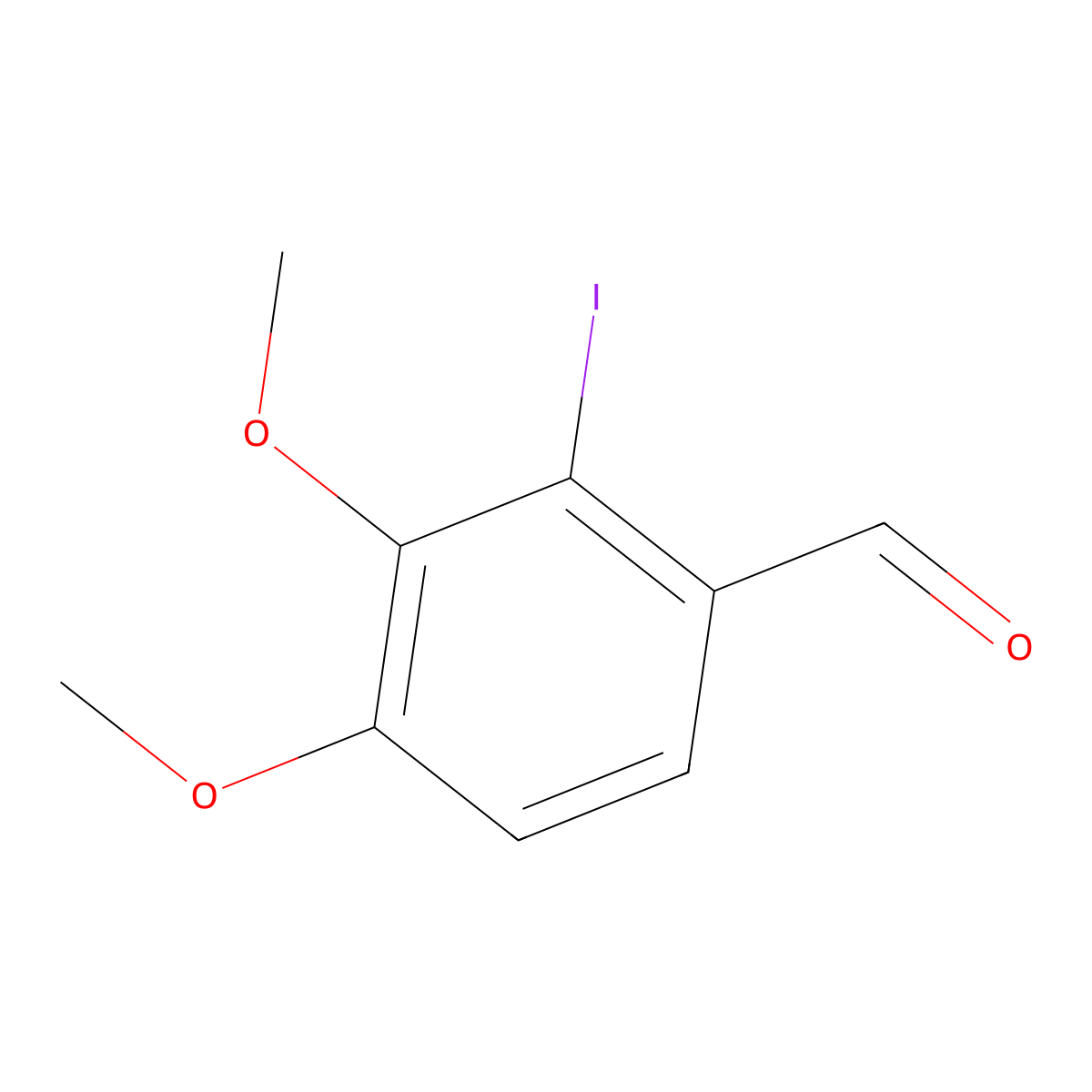 2-Iodo-3,4-dimethoxybenzaldehyde molecular structure, CAS 138490-95-6