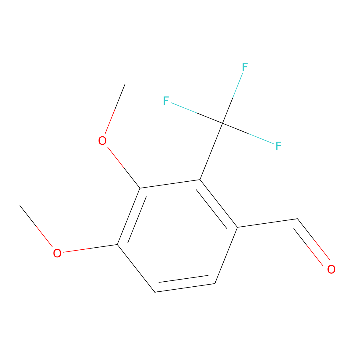 3,4-Dimethoxy-2-(trifluoromethyl)benzaldehyde molecular structure, CAS 138490-96-7