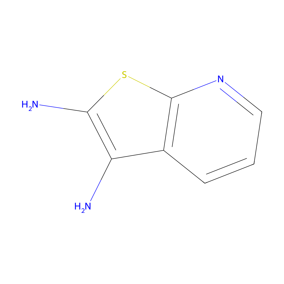 Thieno[2,3-b]pyridine-2,3-diamine molecular structure, CAS 1384929-29-6