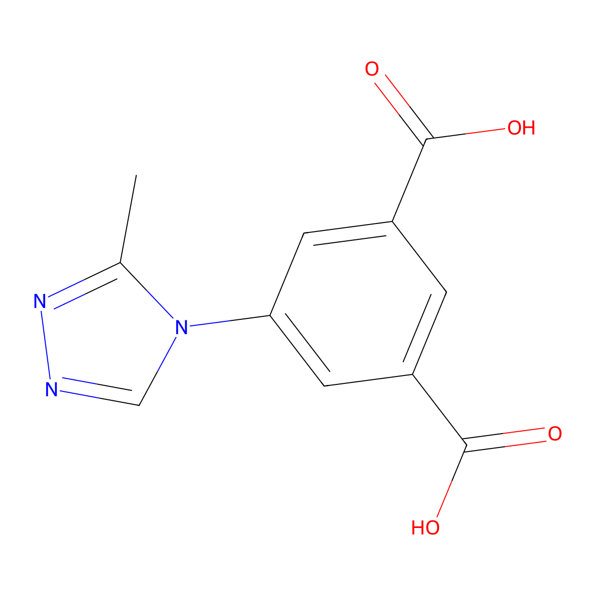 5-(3-Methyl-4H-1,2,4-triazol-4-yl)-1,3-benzenedicarboxylic acid molecular structure, CAS 1384932-58-4