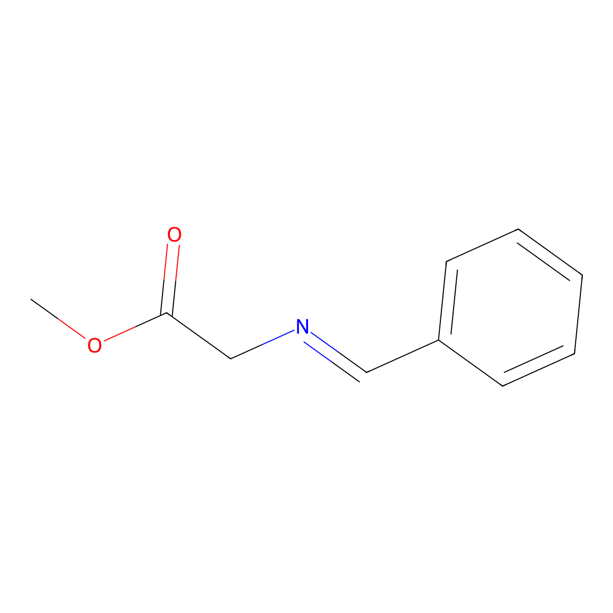 Methyl [(phenylmethylidene)amino]acetate molecular structure, CAS 138495-05-3
