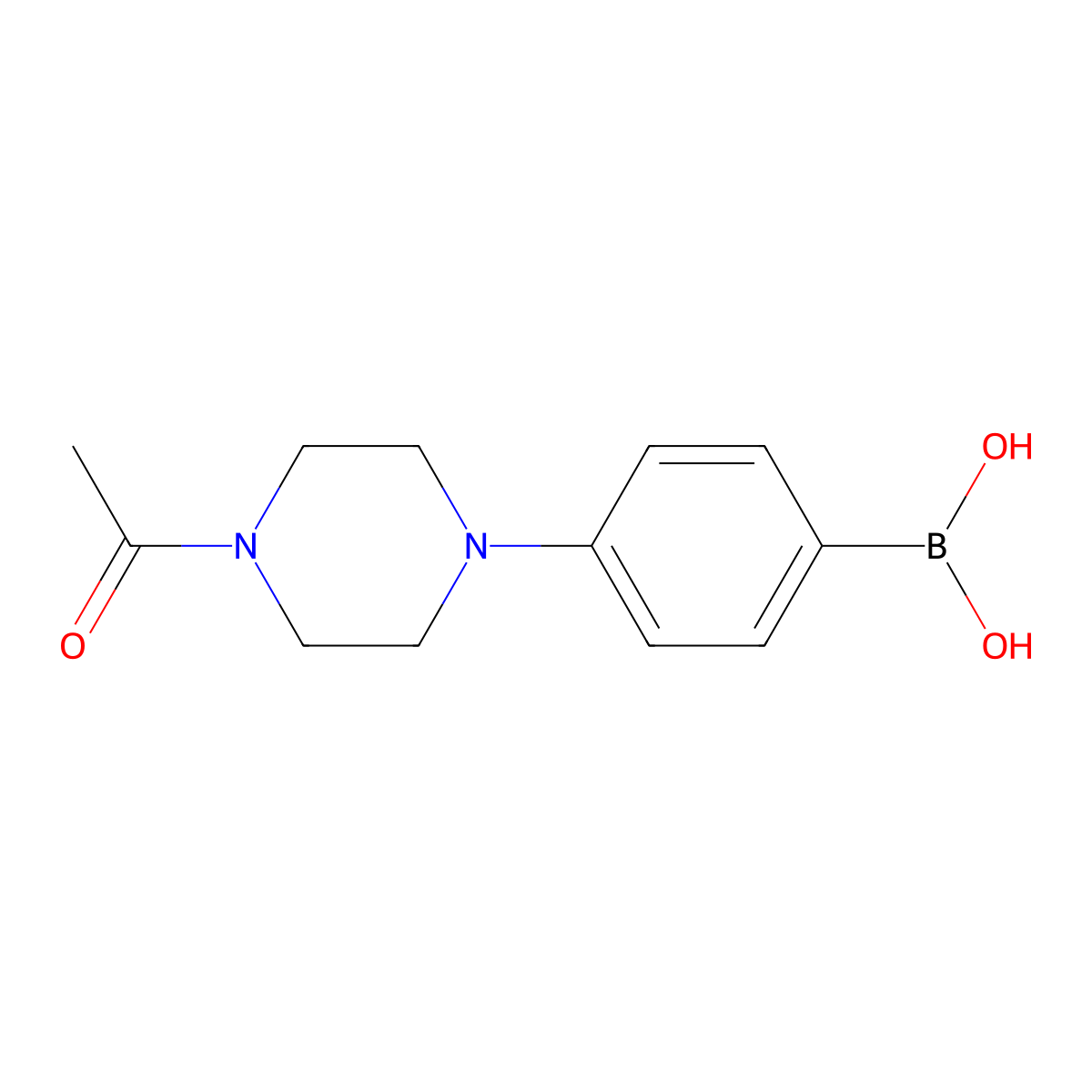 4-(4-Acetyl-1-piperazinyl)phenylboronic Acid molecular structure, CAS 1384954-82-8