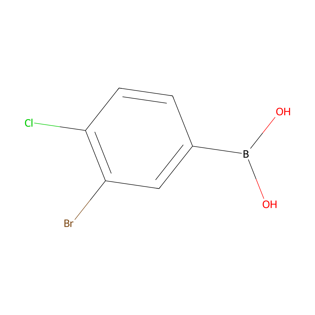 3-Bromo-4-chlorophenylboronic acid molecular structure, CAS 1384956-55-1