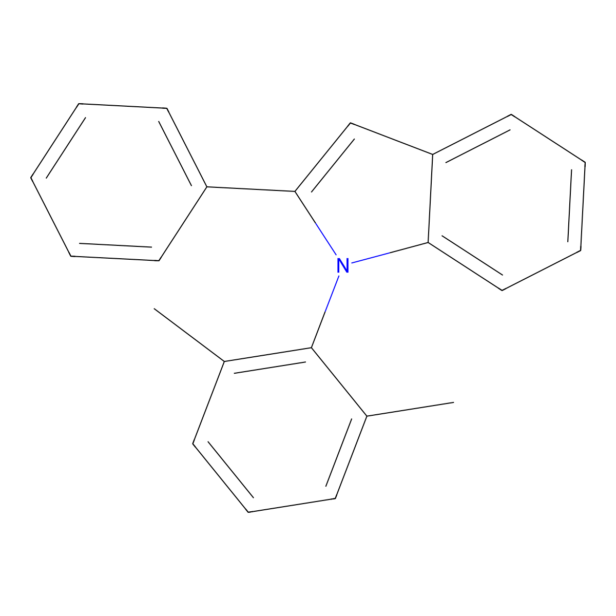 1-(2,6-Dimethyl-phenyl)-2-phenyl-1H-indole molecular structure, CAS 1384966-38-4