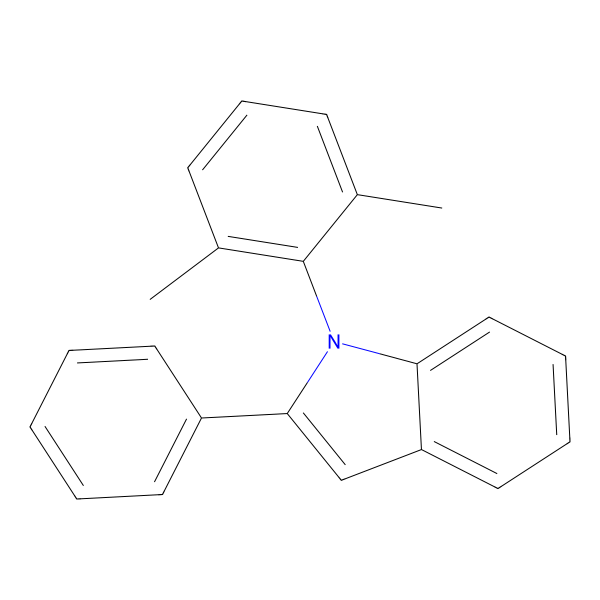 1-(2,6-Dimethyl-phenyl)-2-phenyl-1H-indole molecular structure, CAS 1384966-38-4