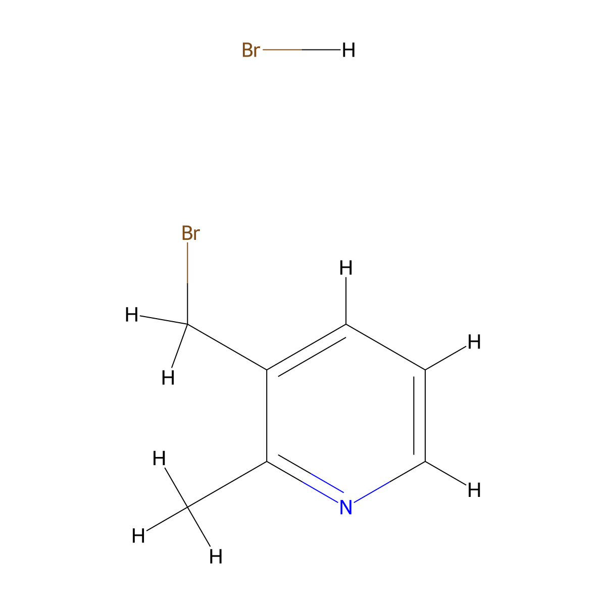 3-(Bromomethyl)-2-methylpyridine hydrobromide molecular structure, CAS 1384972-82-0