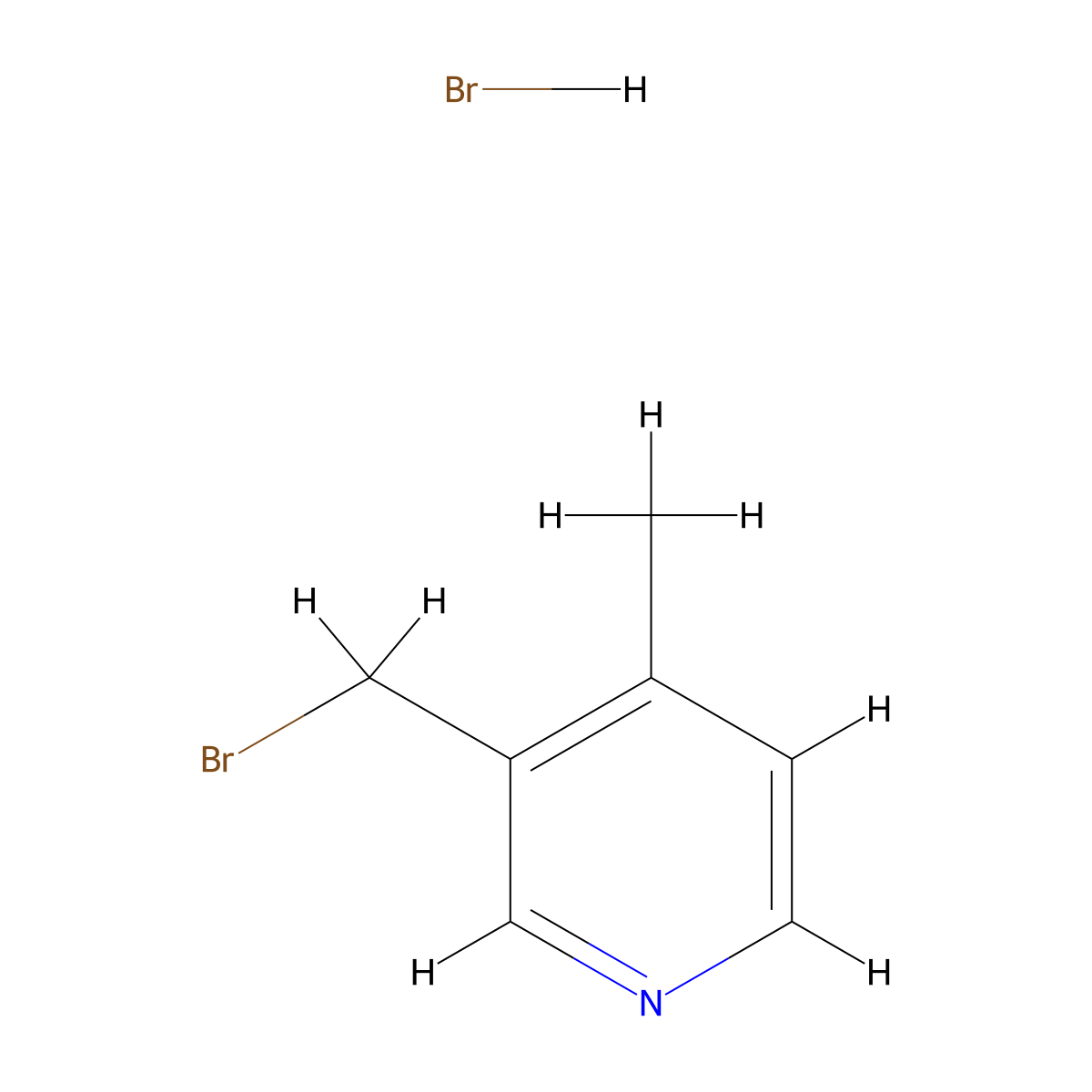 3-(Bromomethyl)-4-methylpyridine hydrobromide molecular structure, CAS 1384972-83-1