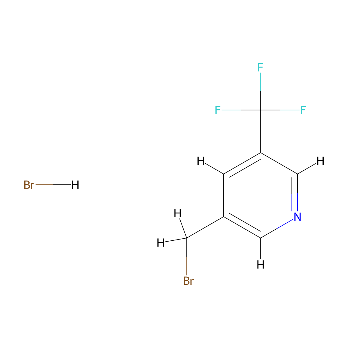 3-(Bromomethyl)-5-(trifluoromethyl)pyridine hydrobromide molecular structure, CAS 1384972-85-3