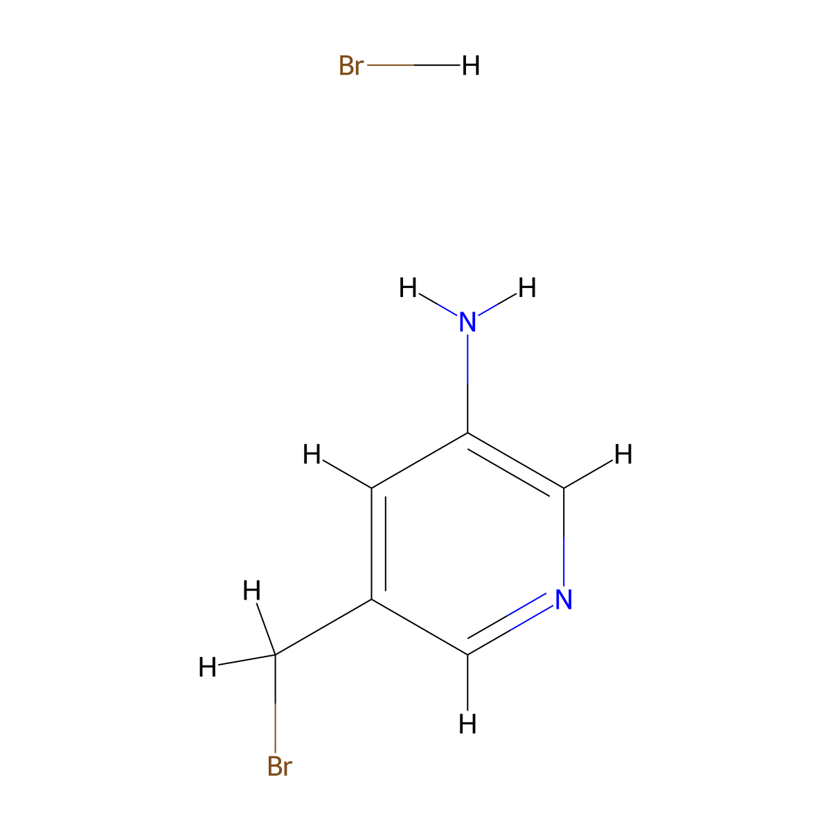 5-(Bromomethyl)pyridin-3-amine hydrobromide molecular structure, CAS 1384972-86-4