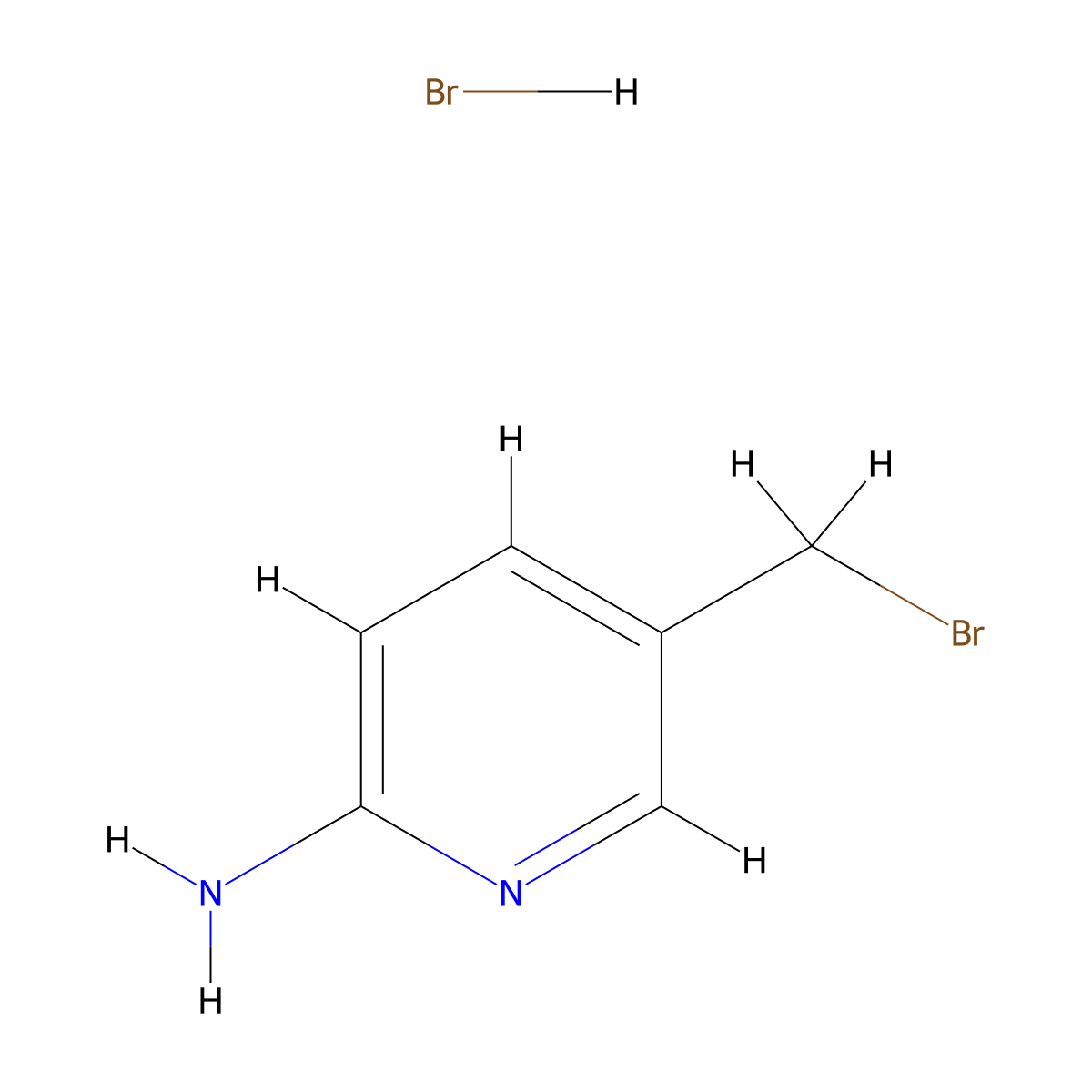 5-(Bromomethyl)pyridin-2-amine hydrobromide molecular structure, CAS 1384972-87-5