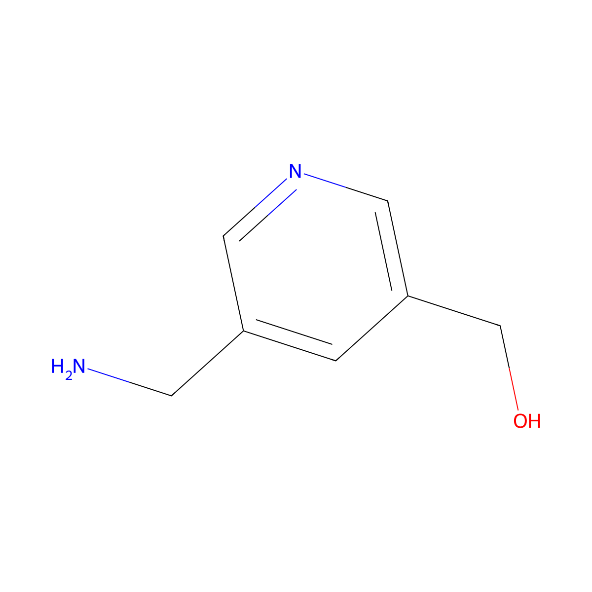 (5-(Aminomethyl)pyridin-3-yl)methanol molecular structure, CAS 1384972-93-3