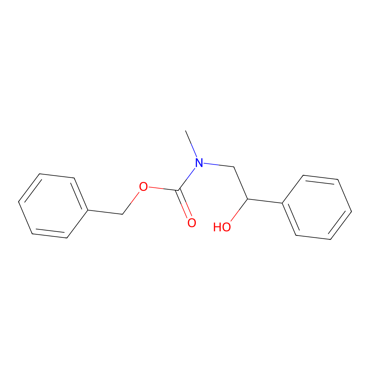 benzyl N-(2-hydroxy-2-phenylethyl)-N-methylcarbamate molecular structure, CAS 1384979-20-7