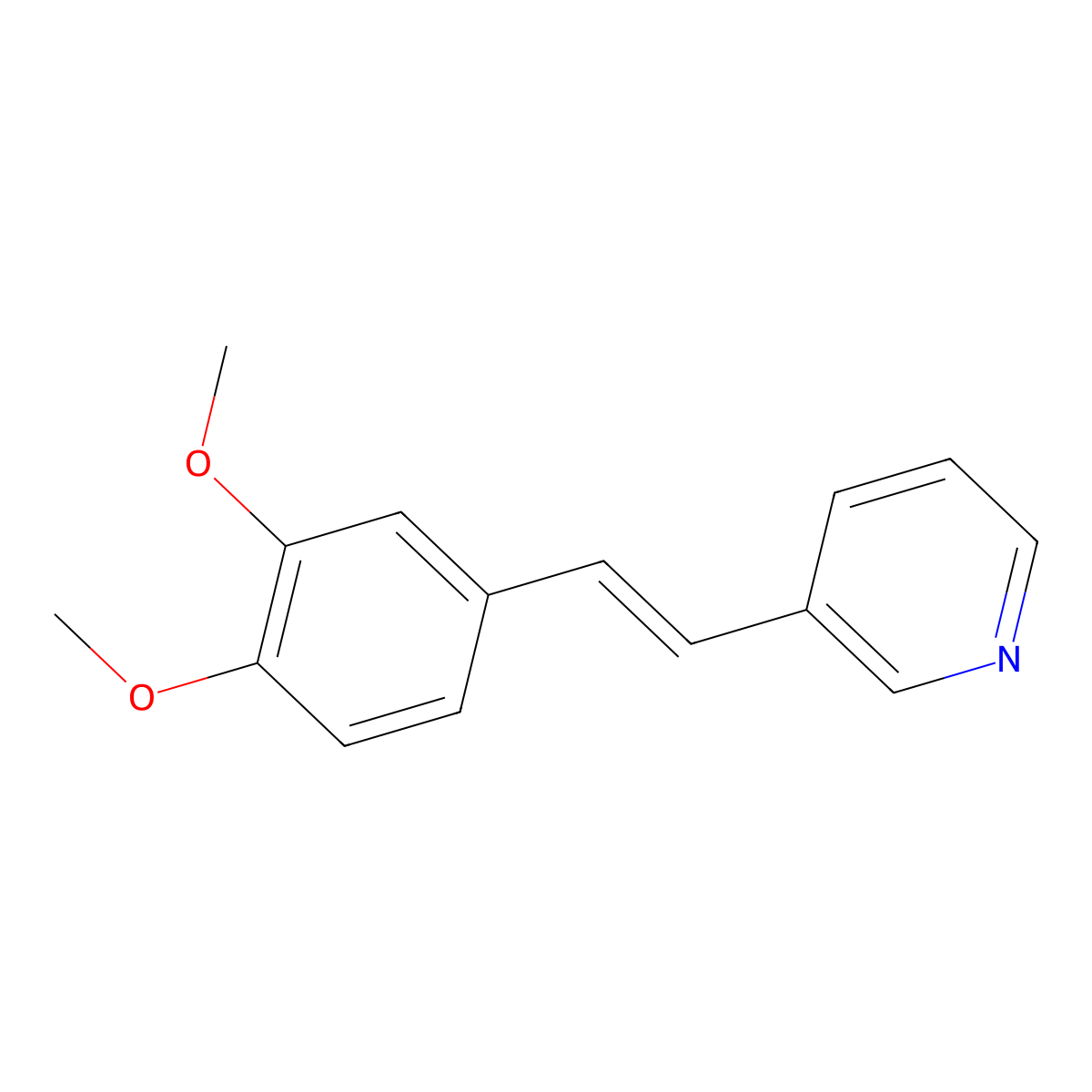3-[(1E)-2-(3,4-Dimethoxyphenyl)ethenyl]pyridine molecular structure, CAS 138499-82-8