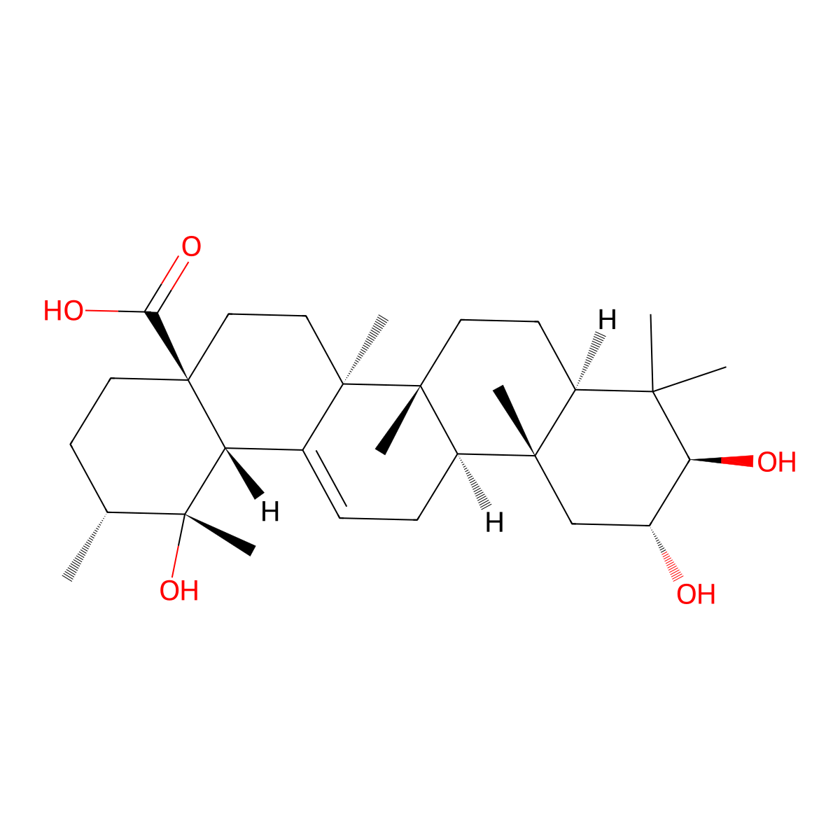 Tormentic Acid molecular structure, CAS 13850-16-3