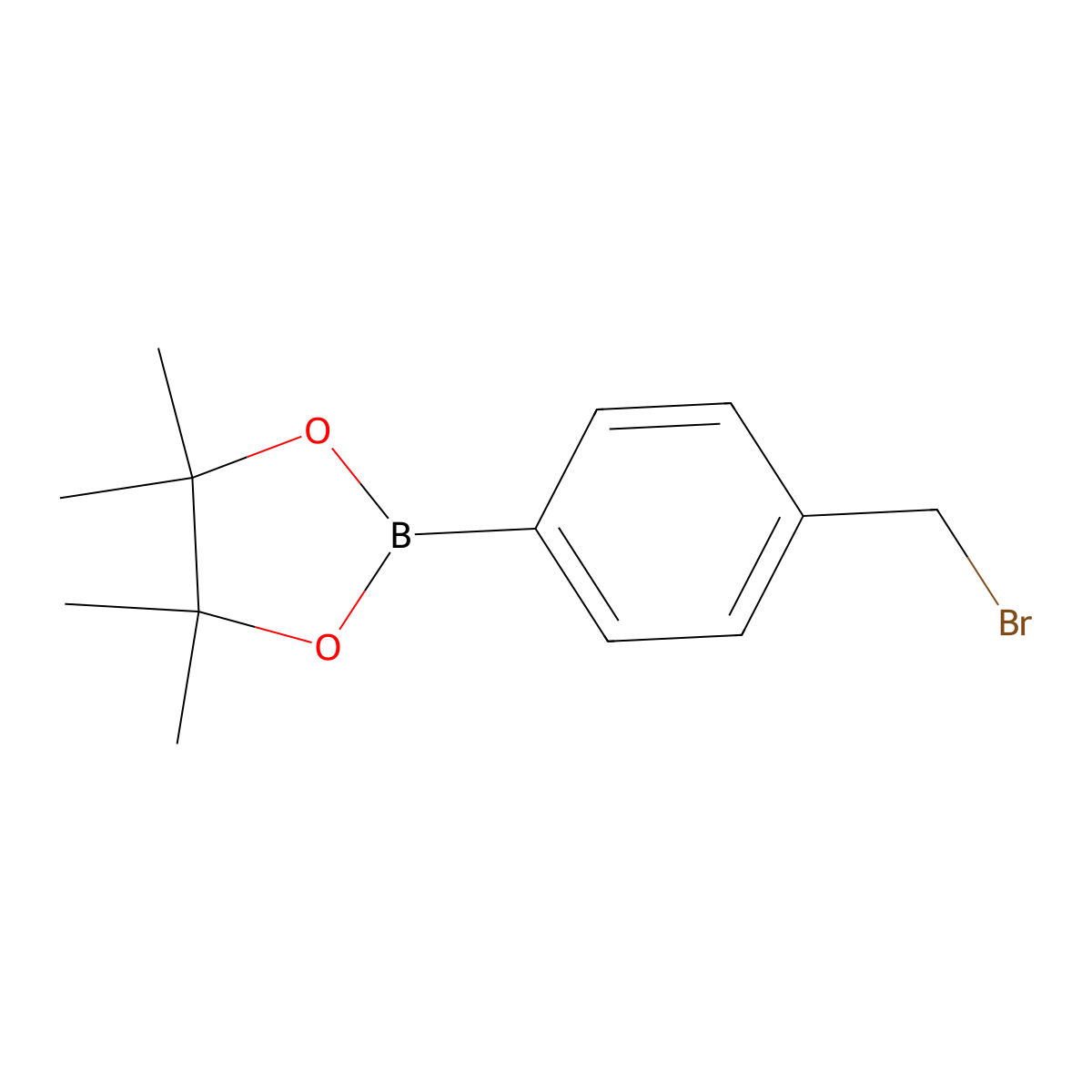 2-(4-(Bromomethyl)phenyl)-4,4,5,5-tetramethyl-1,3,2-dioxaborolane molecular structure, CAS 138500-85-3