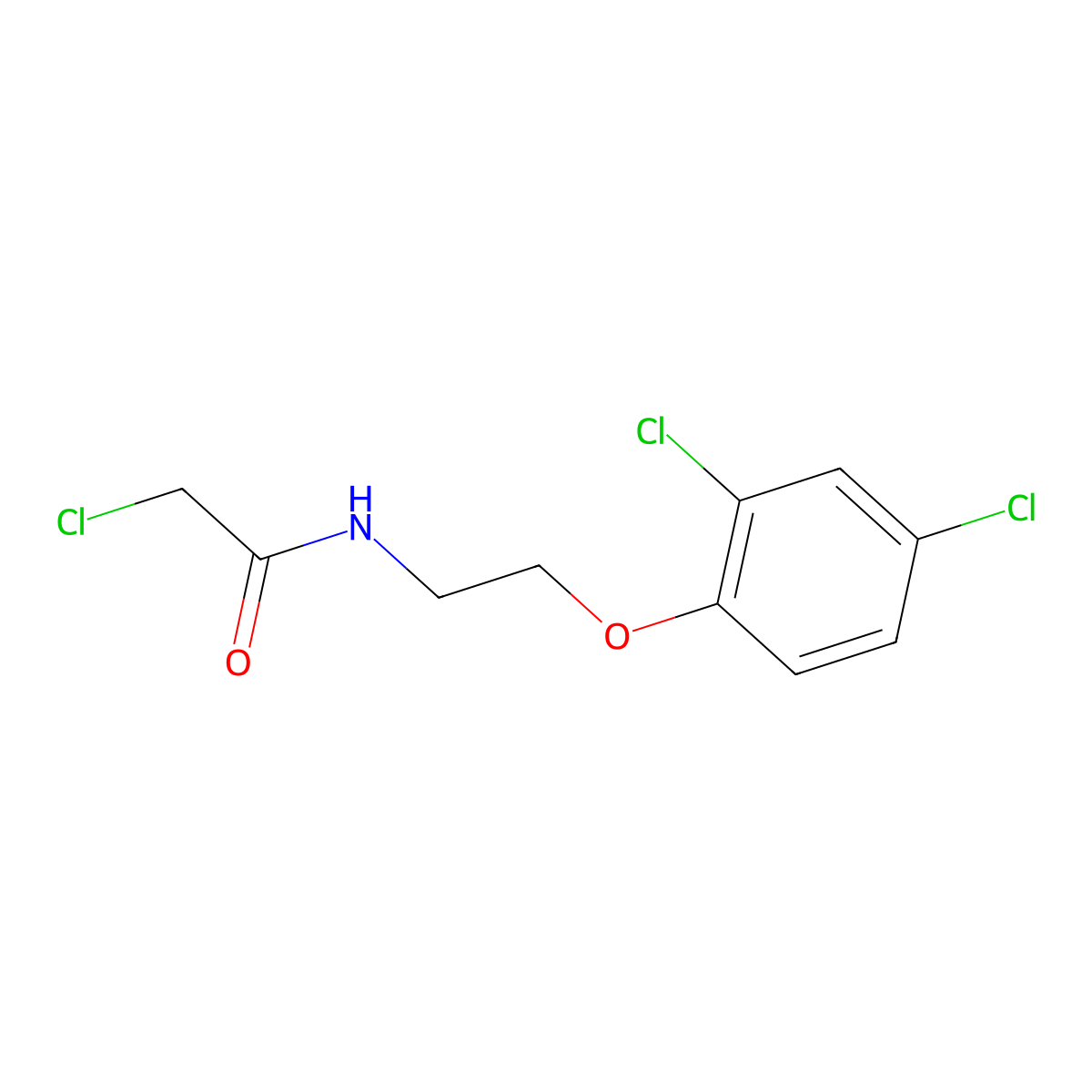 2-chloro-N-[2-(2,4-dichlorophenoxy)ethyl]acetamide molecular structure, CAS 138505-75-6