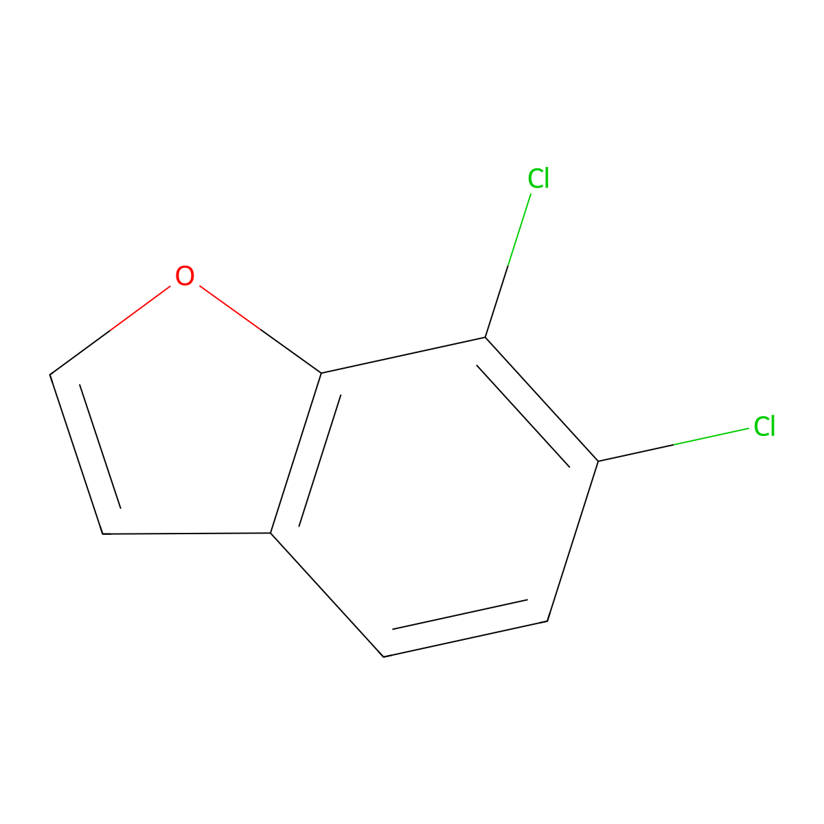 6,7-Dichloro-1-benzofuran molecular structure, CAS 1385058-10-5