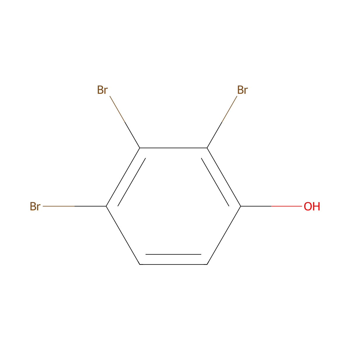Phenol, tribromo- molecular structure, CAS 138507-65-0