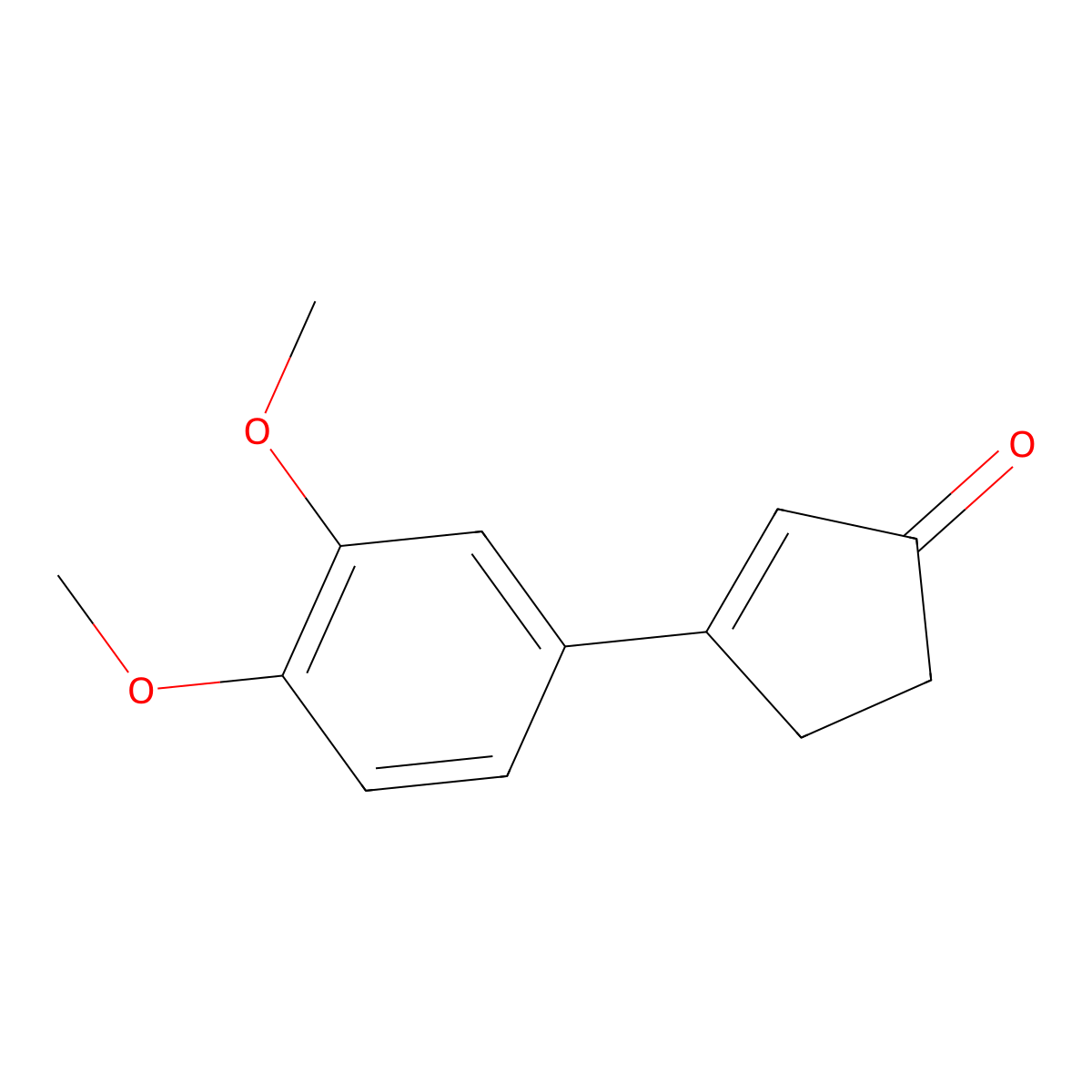 3-(3,4-Dimethoxyphenyl)cyclopent-2-en-1-one molecular structure, CAS 138509-34-9