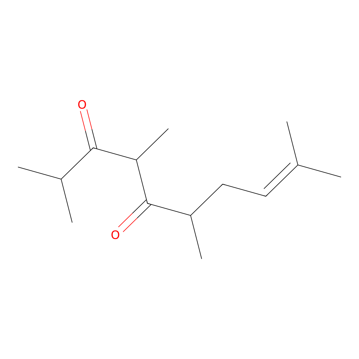 2,4,6,9-Tetramethyl-8-decene-3,5-dione molecular structure, CAS 13851-07-5