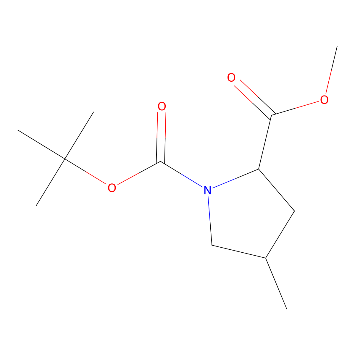 Methyl (2S,4R)-1-Boc-4-methylpyrrolidine-2-carboxylate molecular structure, CAS 138512-74-0