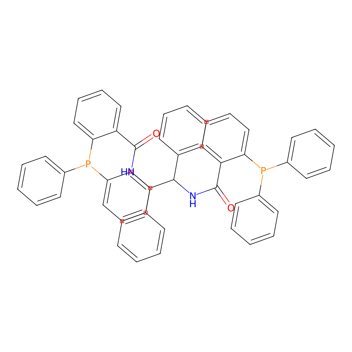 N,N'-[(1R,2R)-1,2-Diphenyl-1,2-ethanediyl]bis[2-diphenylphosphinobenzamide] molecular structure, CAS 138517-62-1