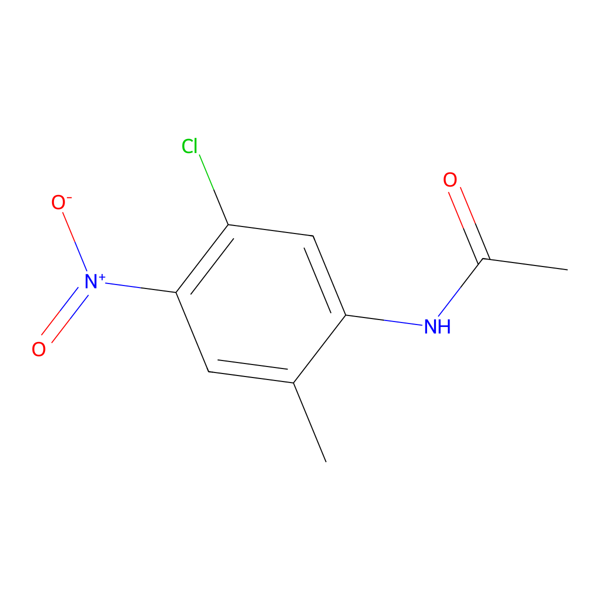N-(5-Chloro-2-methyl-4-nitrophenyl)acetamide molecular structure, CAS 13852-50-1