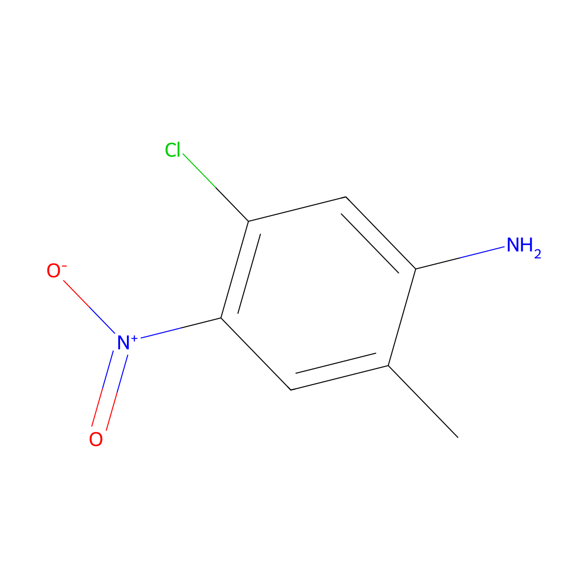 6-Chloro-4-nitro-o-toluidine molecular structure, CAS 13852-51-2