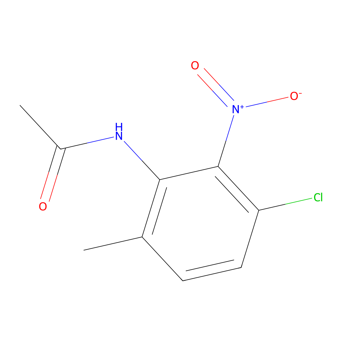 N-(3-chloro-6-methyl-2-nitrophenyl)acetamide molecular structure, CAS 13852-52-3