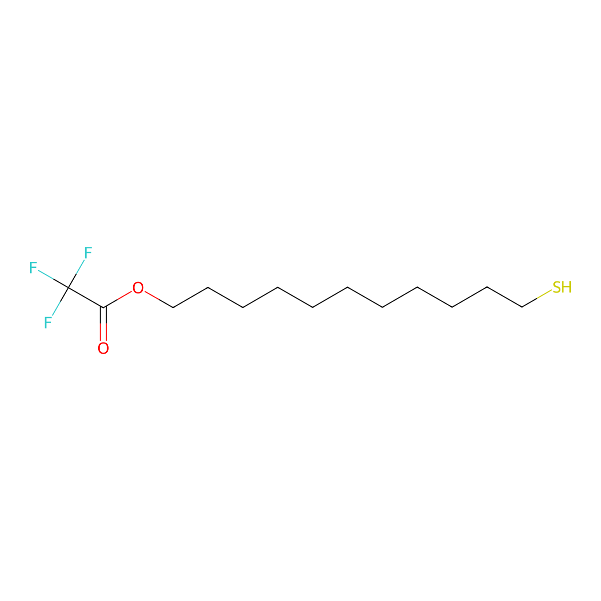 11-Mercaptoundecyl trifluoroacetate molecular structure, CAS 138524-05-7