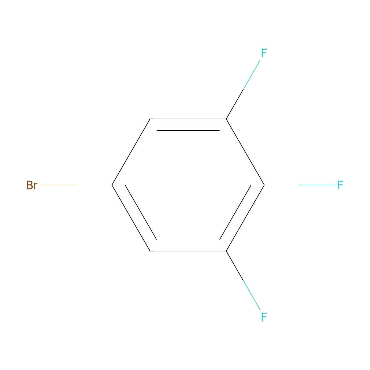 1-Bromo-3,4,5-trifluorobenzene molecular structure, CAS 138526-69-9
