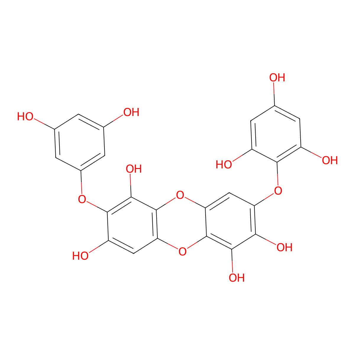 Diphlorethohydroxycarmalol molecular structure, CAS 138529-04-1