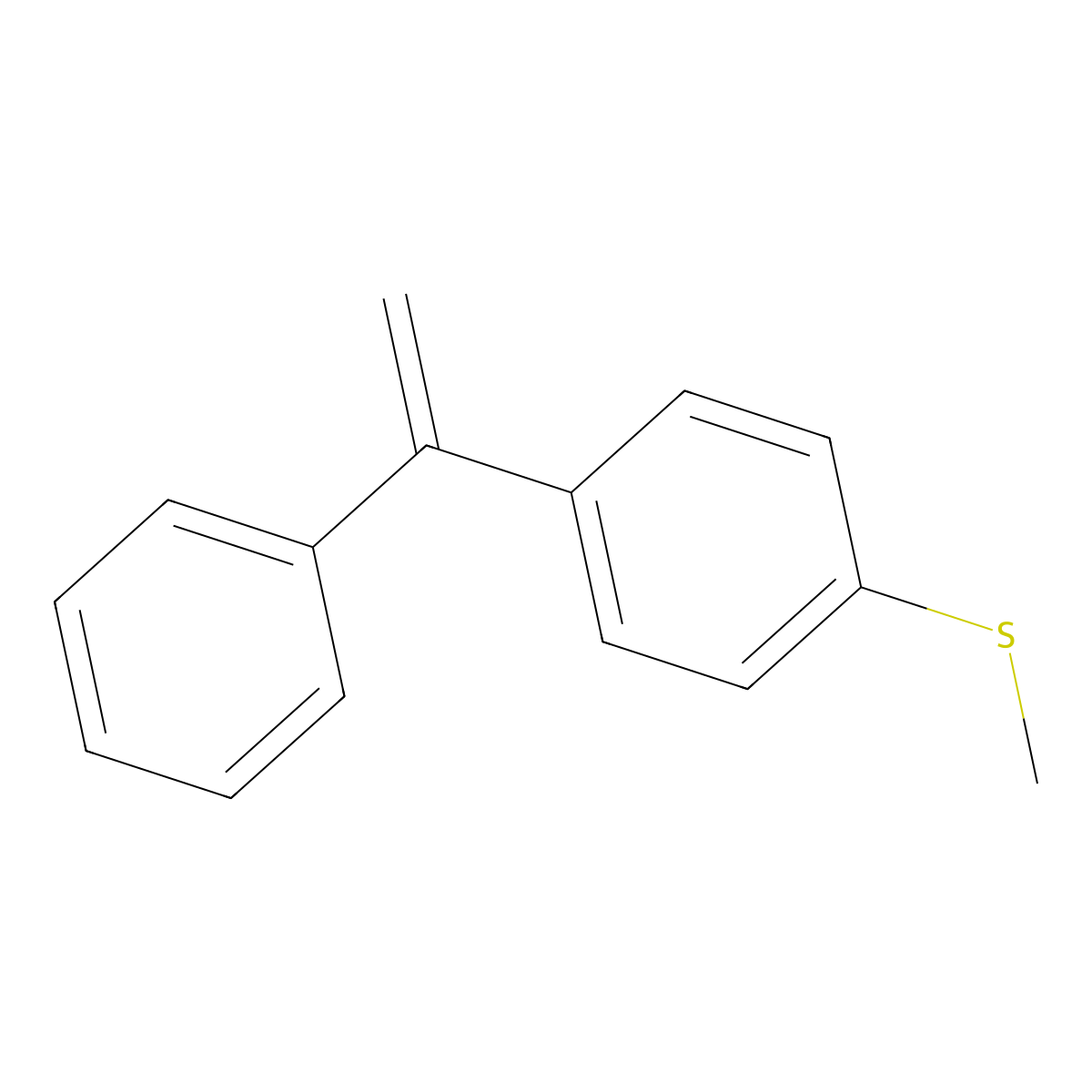 1-(Methylsulfanyl)-4-(1-phenylethenyl)benzene molecular structure, CAS 138534-58-4