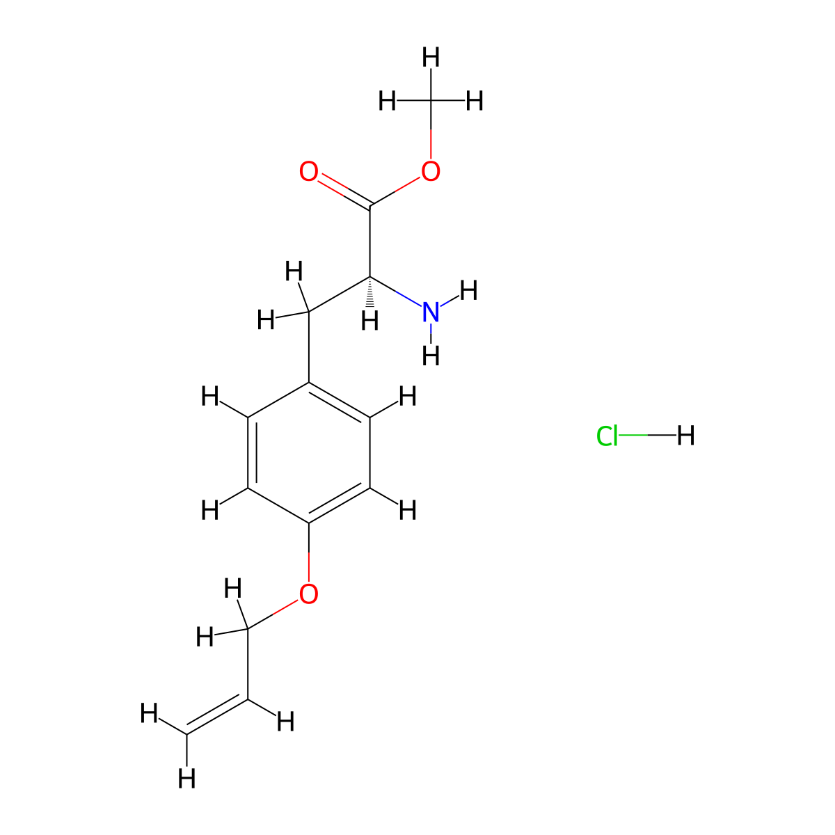 O-Allyl-L-tyrosine methyl ester hydrochloride molecular structure, CAS 138535-28-1