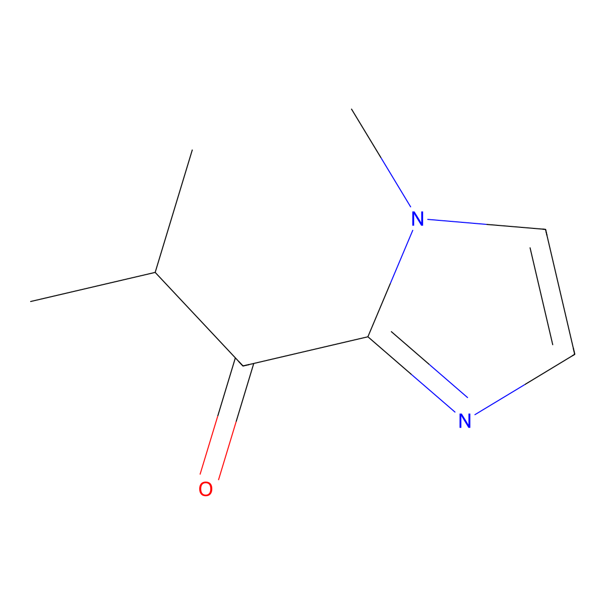 2-methyl-1-(1-methyl-1H-imidazol-2-yl)propan-1-one molecular structure, CAS 138536-17-1
