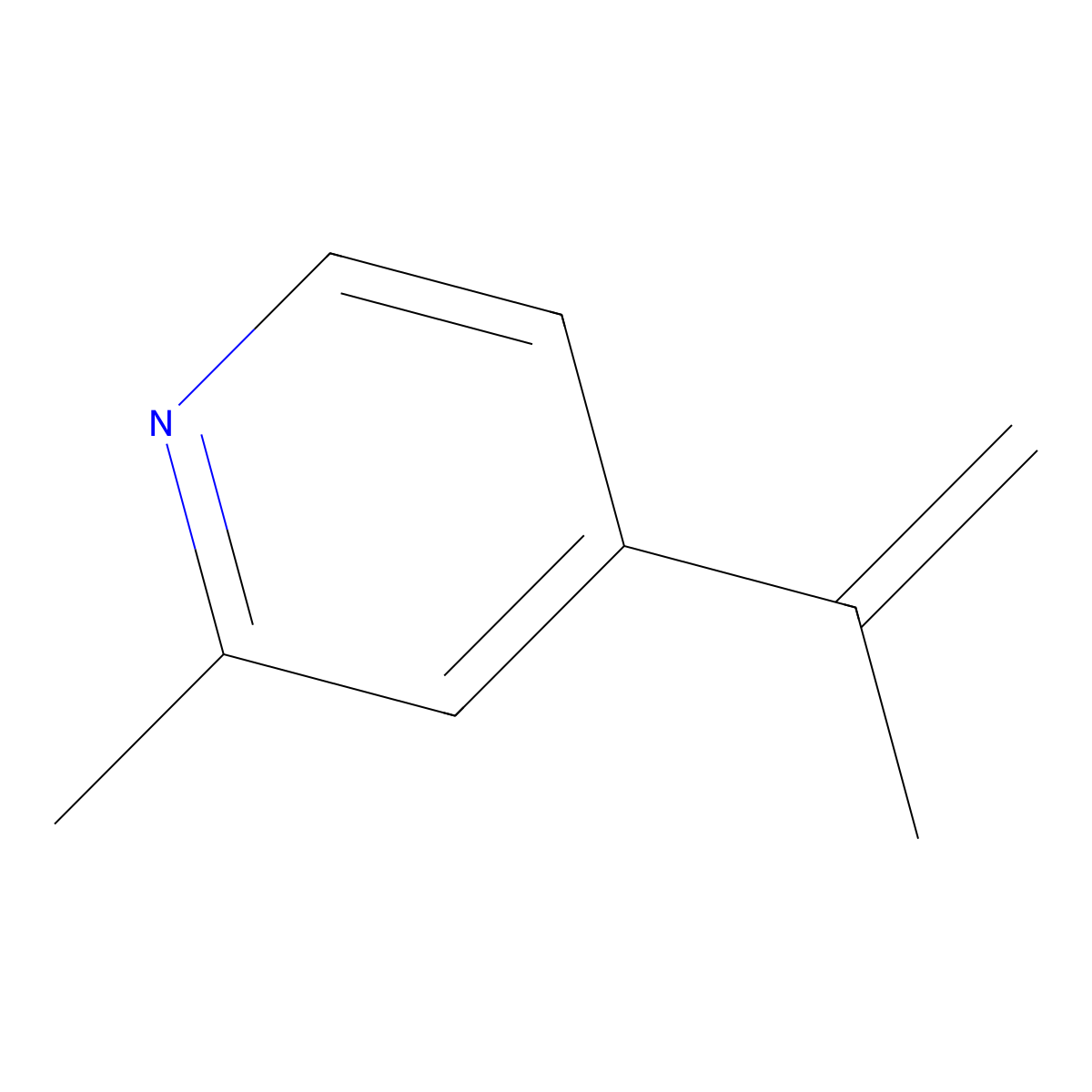 Pyridine, 2-methyl-4-(1-methylethenyl) molecular structure, CAS 13854-02-9