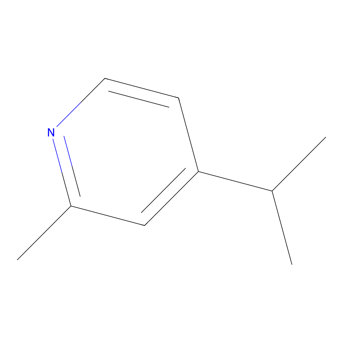 Pyridine, 2-methyl-4-(1-methylethyl) molecular structure, CAS 13854-03-0