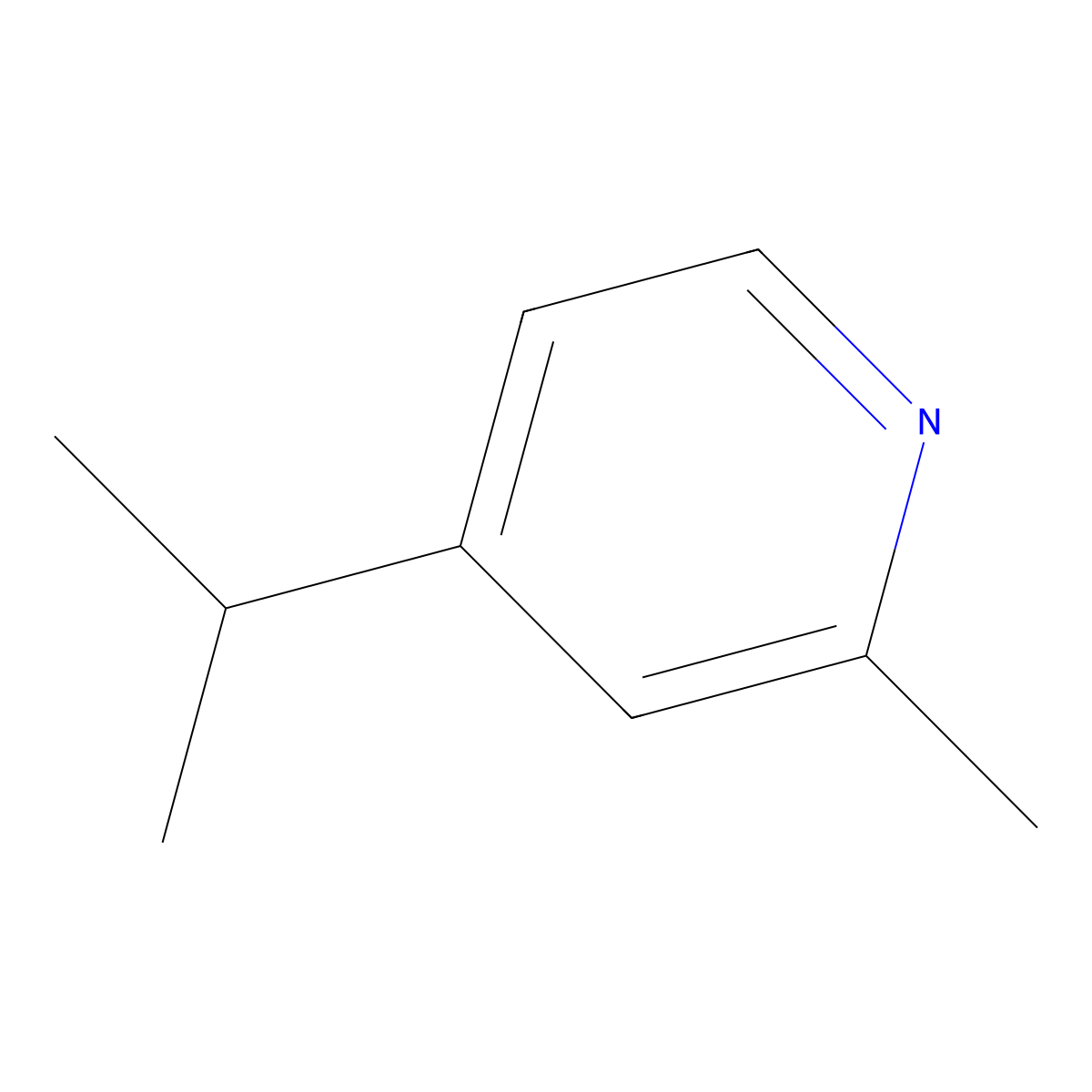 Pyridine, 2-methyl-4-(1-methylethyl) molecular structure, CAS 13854-03-0