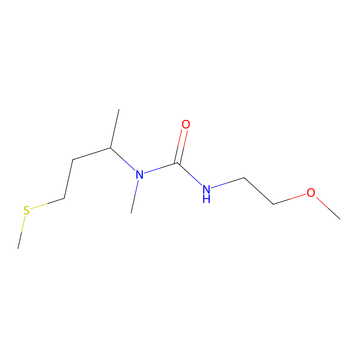 1-(2-Methoxyethyl)-3-methyl-3-[4-(methylsulfanyl)butan-2-yl]urea molecular structure, CAS 1385442-80-7