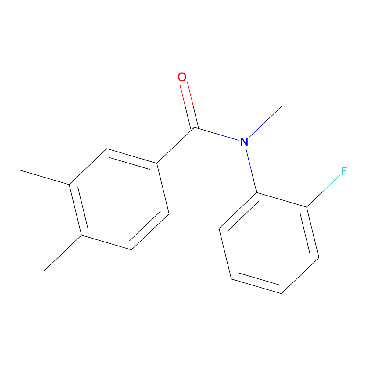 N-(2-fluorophenyl)-N,3,4-trimethylbenzamide molecular structure, CAS 1385554-99-3