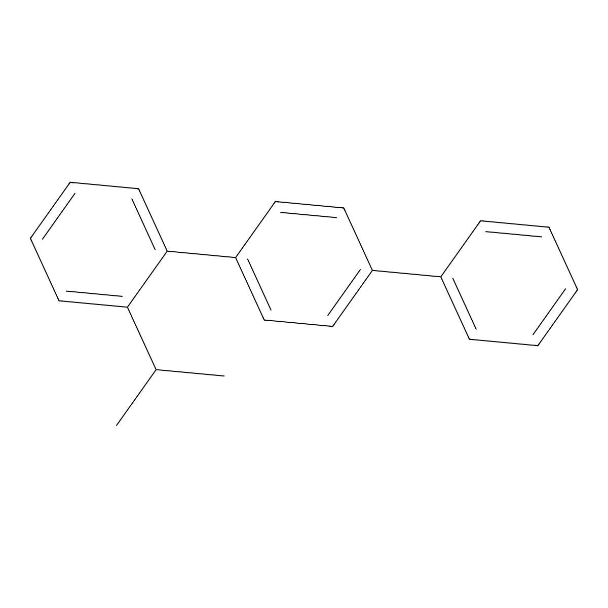1,1':4',1''-Terphenyl, 2-(1-methylethyl)- molecular structure, CAS 138558-62-0