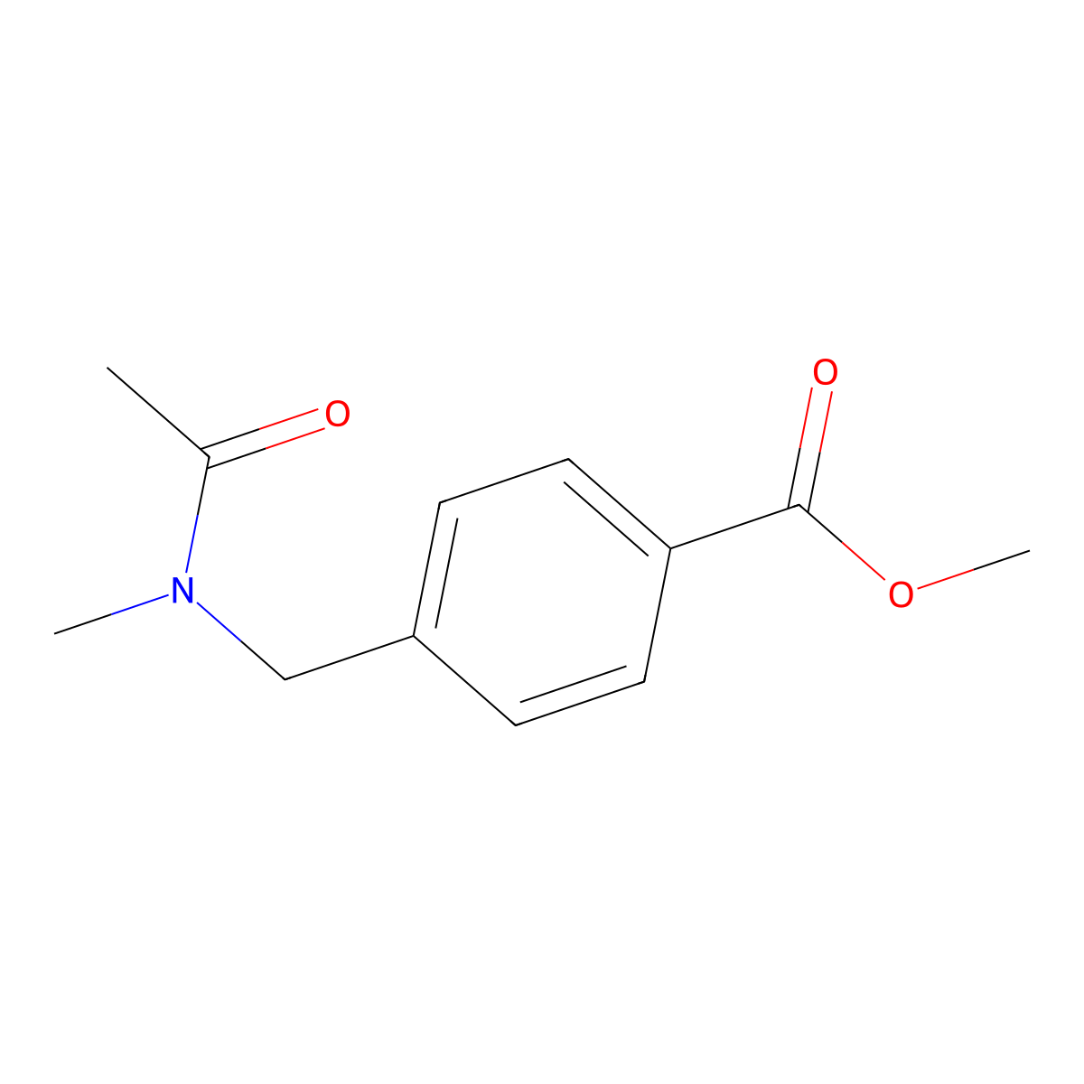 methyl 4-[(N-methylacetamido)methyl]benzoate molecular structure, CAS 1385588-66-8
