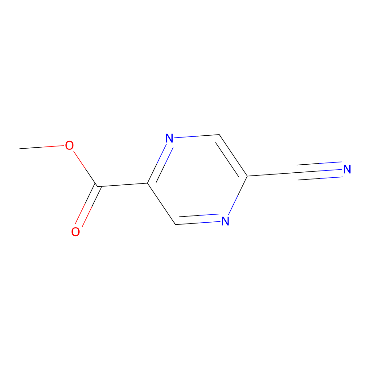 Methyl 5-cyanopyrazine-2-carboxylate molecular structure, CAS 138560-54-0