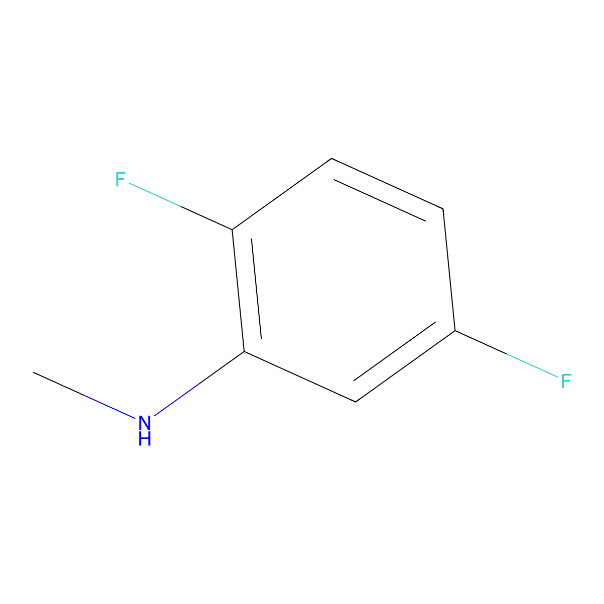 (2,5-Difluoro-phenyl)-methyl-amine molecular structure, CAS 138563-58-3