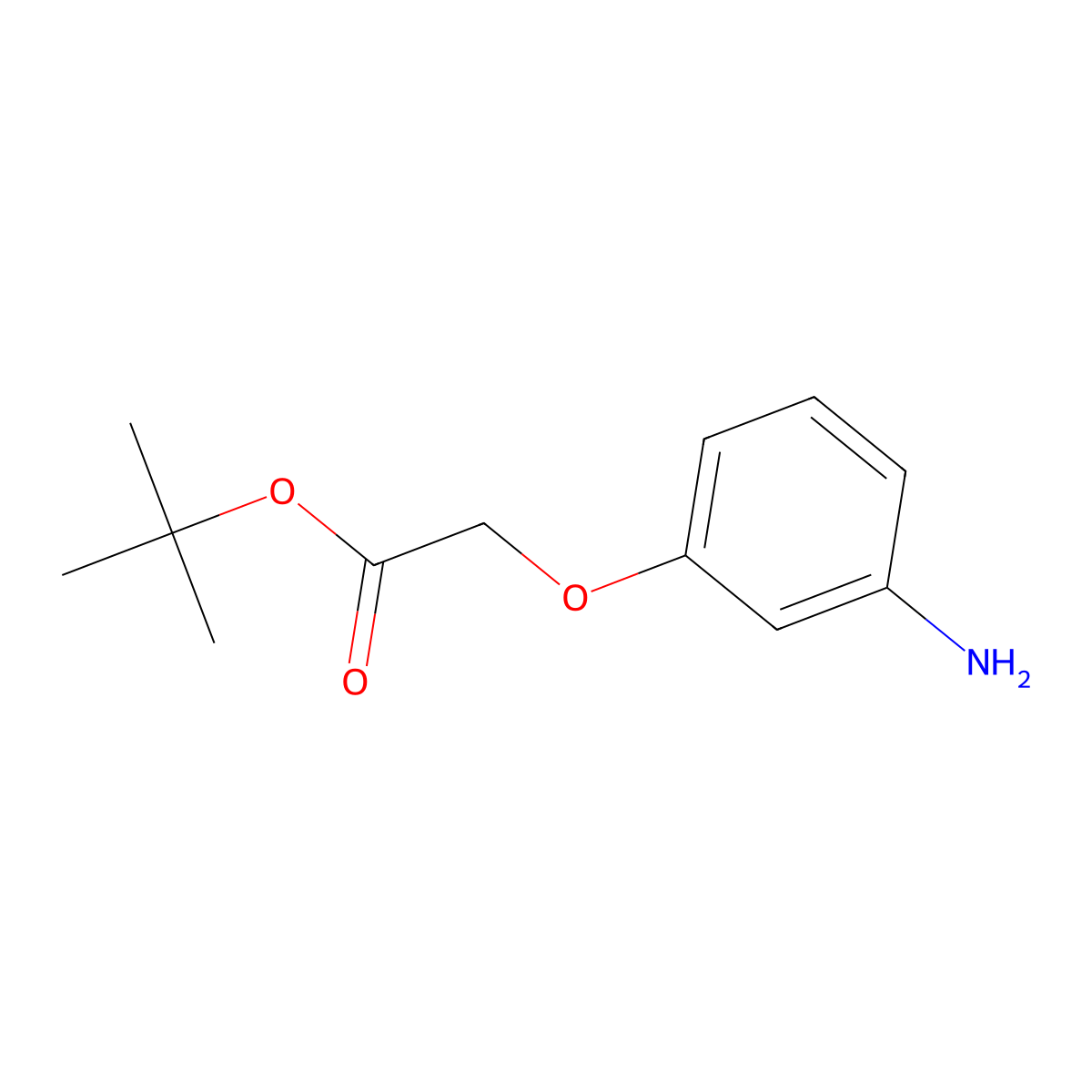 Tert-butyl 2-(3-aminophenoxy)acetate molecular structure, CAS 138563-68-5