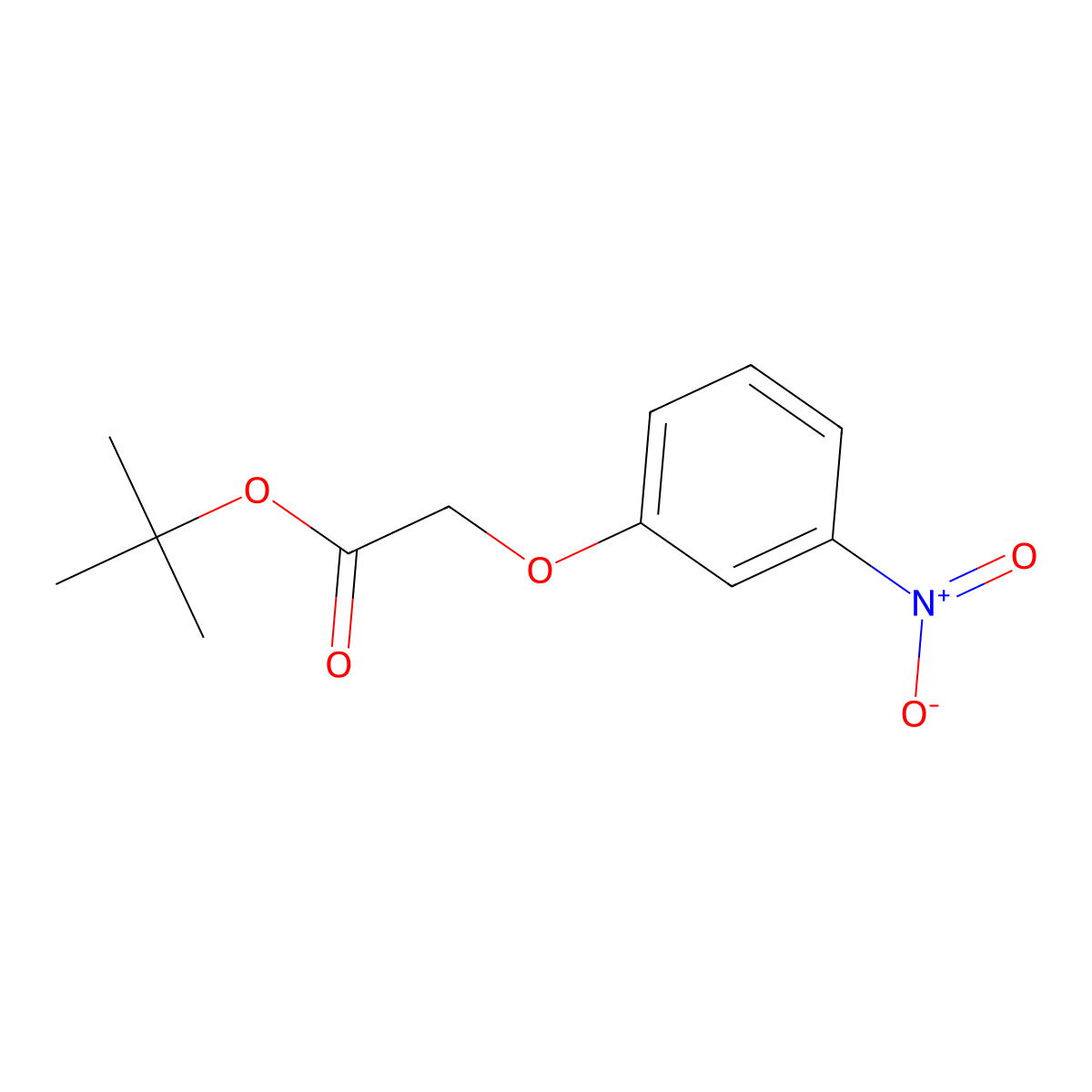Tert-butyl 2-(3-nitrophenoxy)acetate molecular structure, CAS 138563-69-6