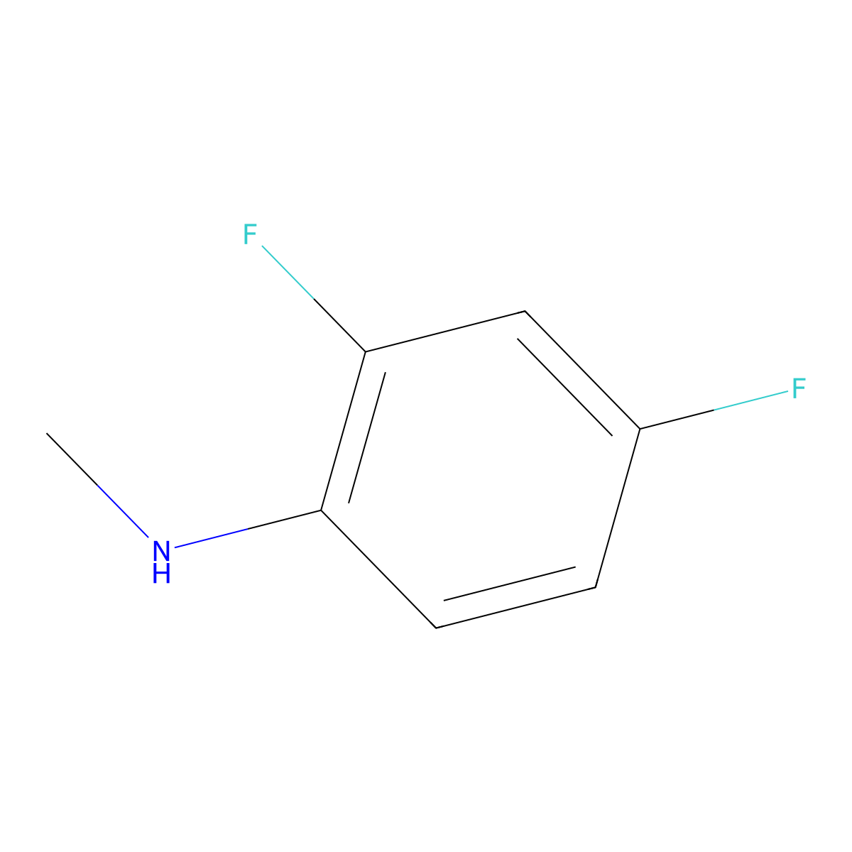 2,4-difluoro-N-methylaniline molecular structure, CAS 138564-16-6