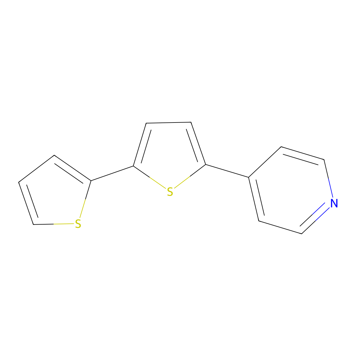4-[2,2'-Bithiophen]-5-ylpyridine molecular structure, CAS 138565-26-1