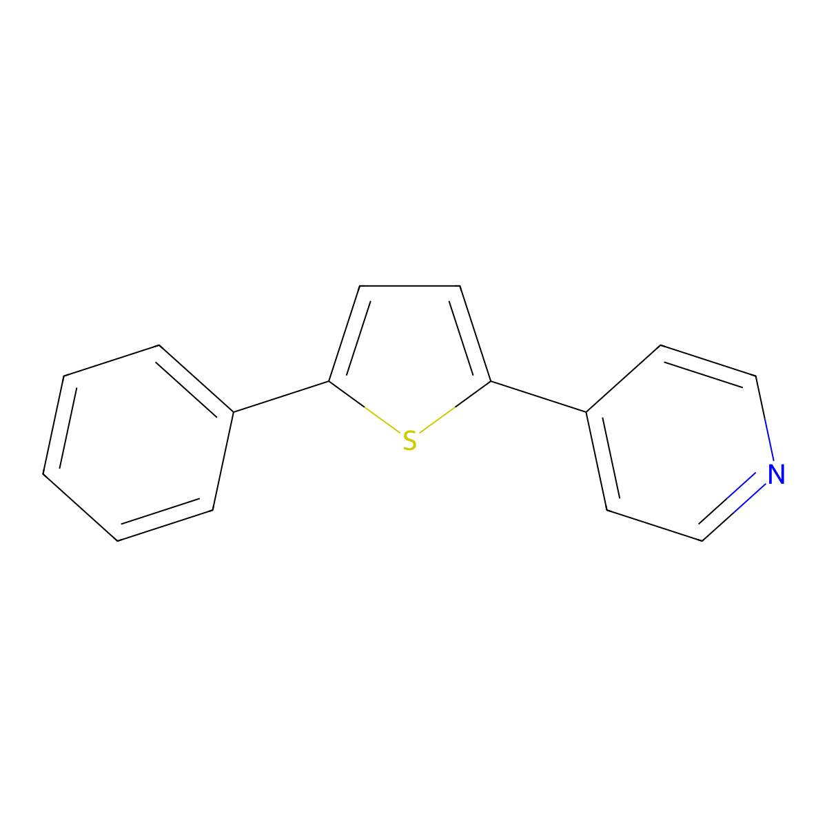 4-(5-Phenyl-2-thienyl)pyridine molecular structure, CAS 138565-29-4